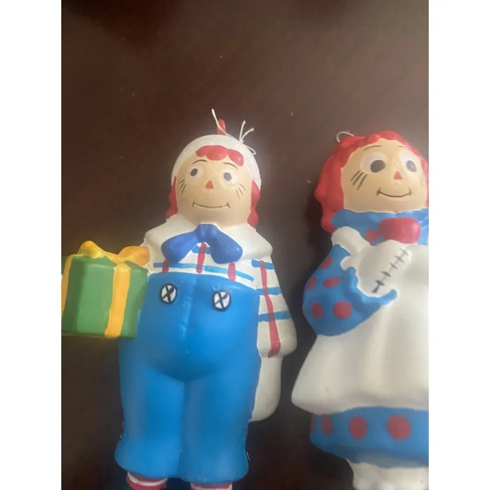 Set of 2 - RAGGEDY ANN & ANDY Christmas Ornaments Macmillan Inc Vintage 1992 - Picture 4 of 6